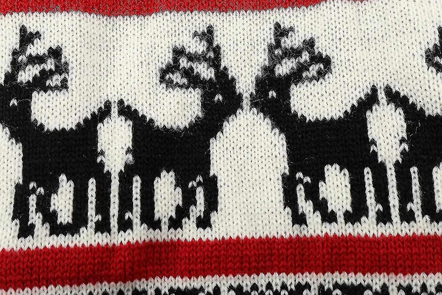 Dog Reindeer Holiday Pet Clothes Sweater For Dogs Puppy Kitten Cats， Classic Red， Autumn Winter Warm