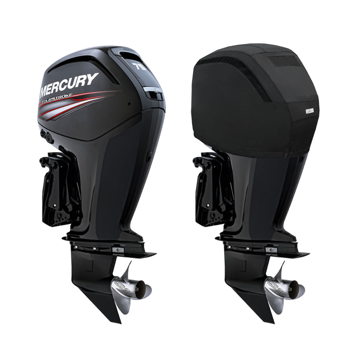 Oceansouth Heavy Duty Vented Cover for Mercury Outboard 4 Stroke 4 Cyl 2.1L - 75HP， 80HP， 90HP， 100HP， 115HP (2014-2023)