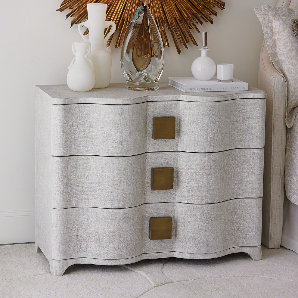 Toile Linen Chest   Transitional   Accent Chests And Cabinets   by HedgeApple  Houzz