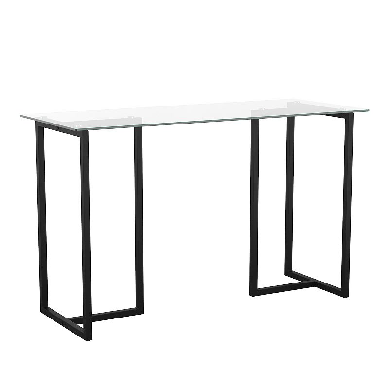 Martha Stewart Eli Home Office Glass Top Desk