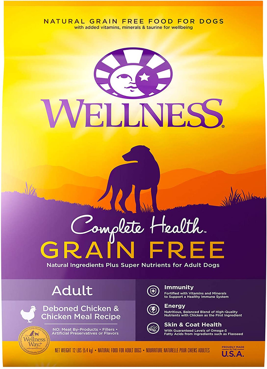 Wellness Grain-Free Complete Health Adult Deboned Chicken and Chicken Meal Dry Dog Food