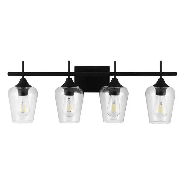 GetLedel 4-light Vanity Light Sconce With Clear Glass Shades