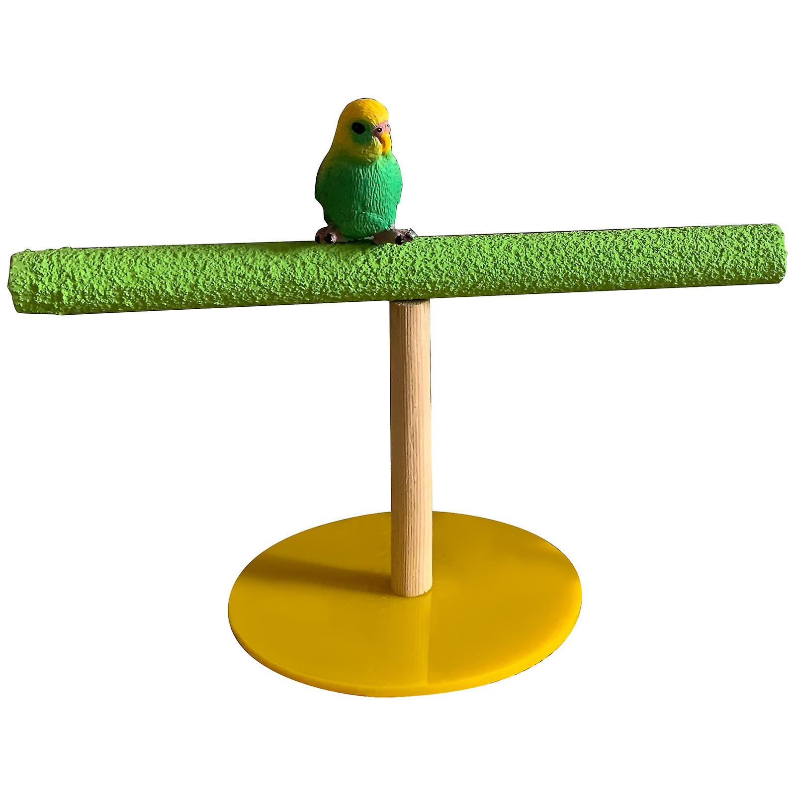 Bird Training Stand Bird Playstand T Shape Grinding Bird Perch Bird Cage Toys  L