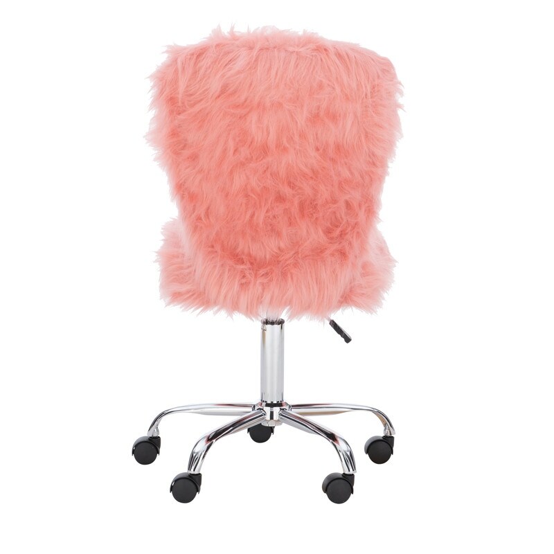 Clara Faux Fur Armless Office Chair