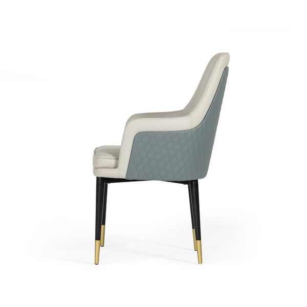 Modrest Duval Modern White and Grey Dining Chair