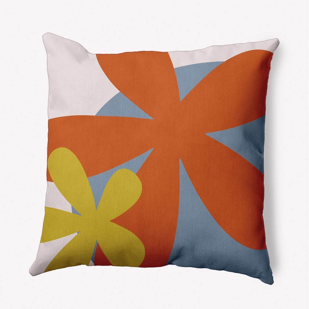 Bold Flowers Polyester Indoor/Outdoor Pillow