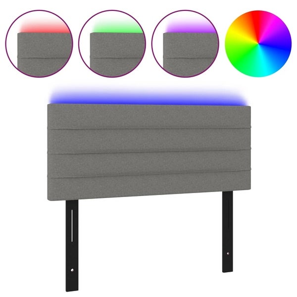 vidaXL LED Headboard Dark/Light Gray 39.4