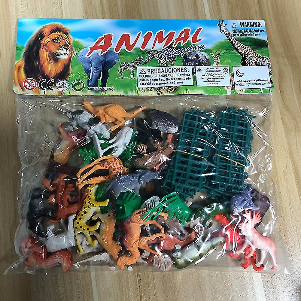 53 pcs Animal Set PVC Animal Animals Figures Toys Mini Jungle Animals Toys Educational Learning Toys Kids Gift