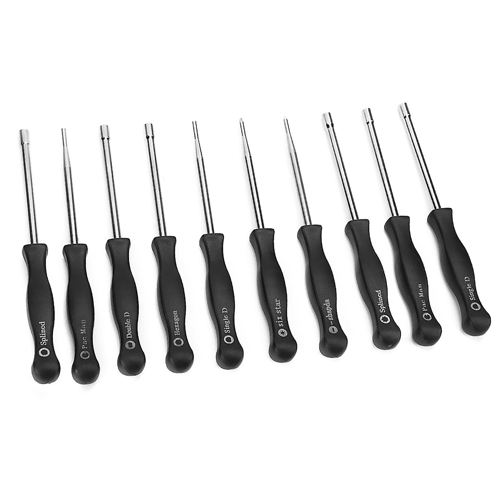 10pcs Carburetor Screwdriver Hand Adjustment Tool Kit Stainless Steel + Engineering Plastic