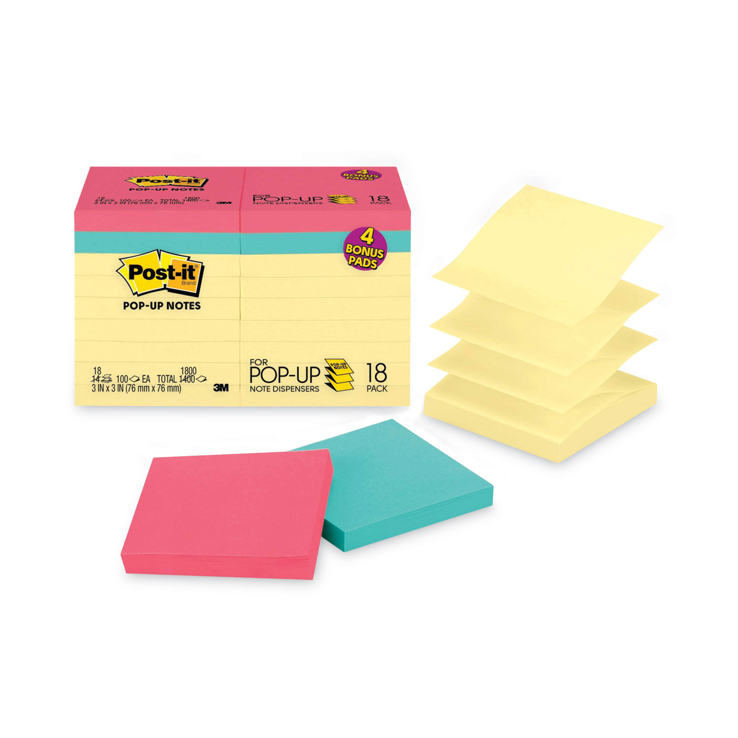 Original Pop-up Notes Value Pack by Post-itandreg; Dispenser Notes MMMR330144B