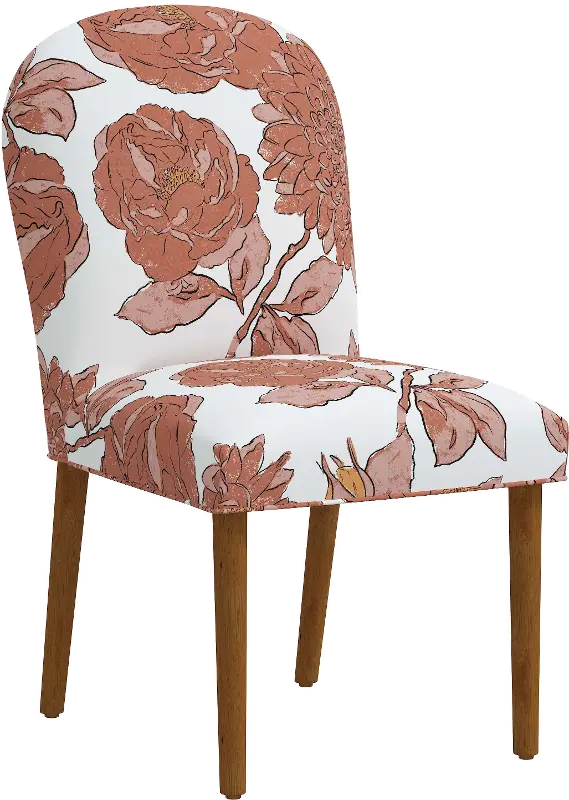 Dillan Pink Floral Dining Chair - Skyline Furniture