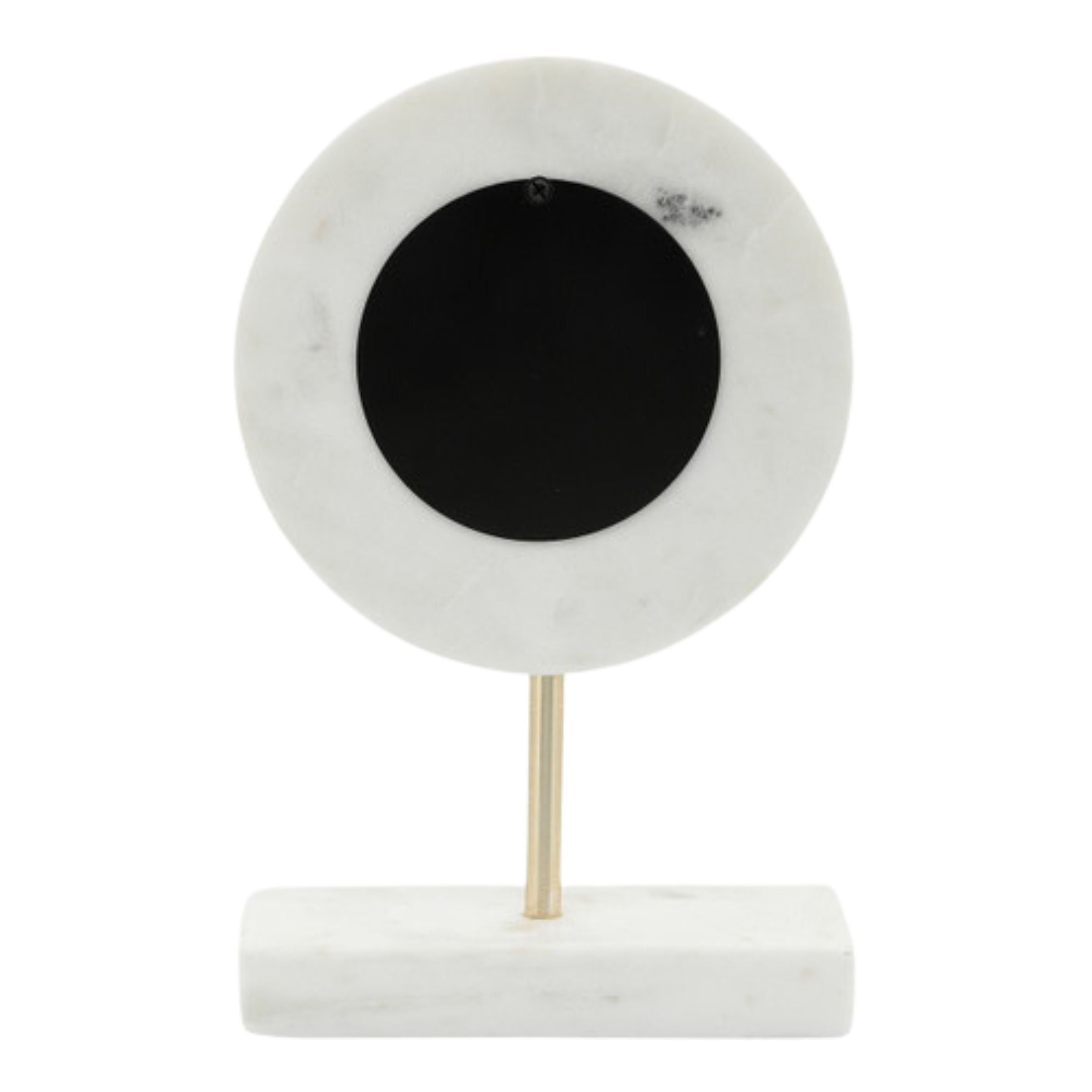 White Marble Round Table Clock 15872