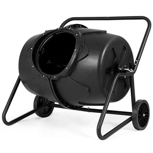 50 Gallon Wheeled Compost Tumbler Garden Waste Bin