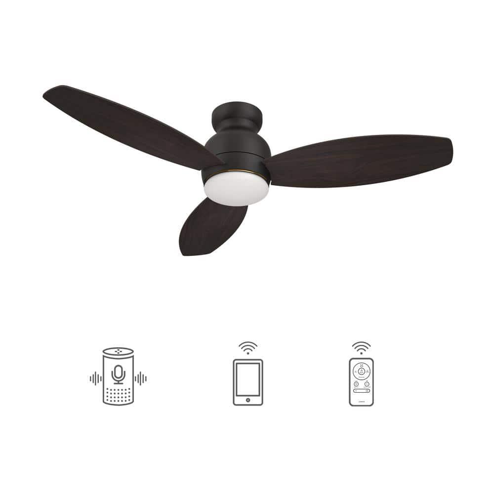 CARRO Trendsetter 48 in Dimmable LED IndoorOutdoor Black Smart Ceiling Fan with Light and Remote Works wAlexaGoogle Home