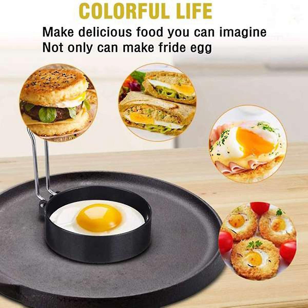 5 Pack Non-stick Egg Rings For Griddle，frying Egg Maker Molds