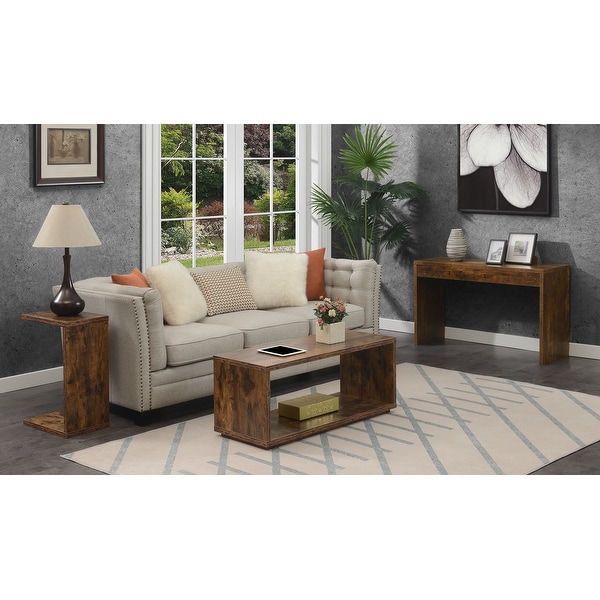 Porch and Den Woodshire C-shaped End Table