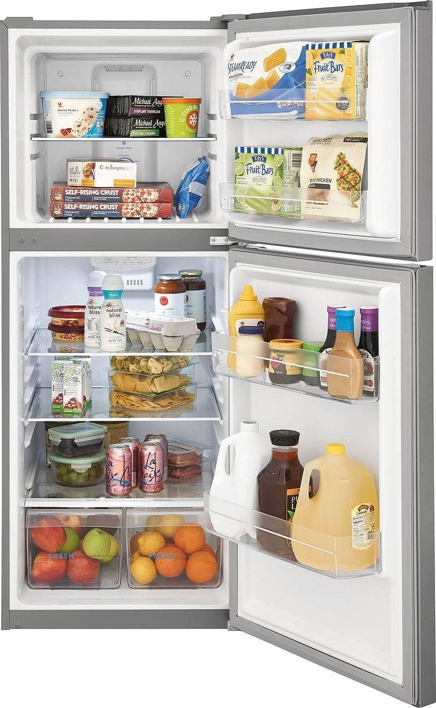 Frigidaire ADA 10.1 Cu. Ft. Brushed Steel Top Freezer Apartment-Size Refrigerator