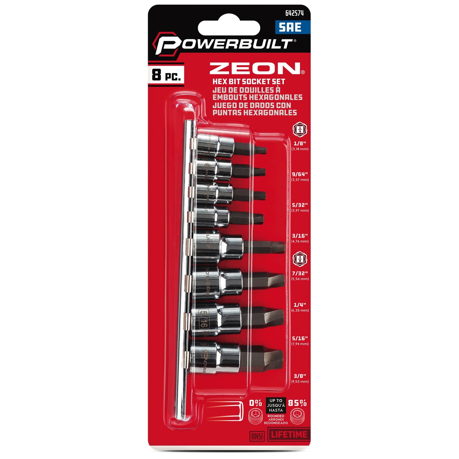 Powerbuilt Tools 240093 Powerbuilt Zeon Hex Bit Socket Sets