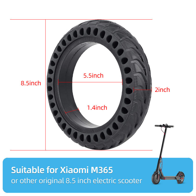 City Riding 8.5 Inch Honeycomb Non Pneumatic Solid Tires for Replacement Spare Parts of Xiaomi M365/PRO/MI3 Electric Scooter