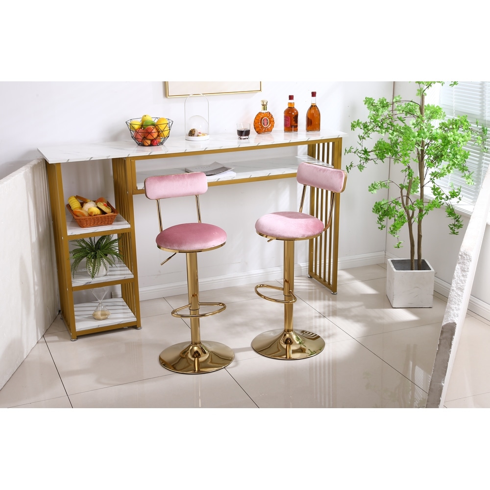 Adjustable Bar Stools Counter Height Chairs for Kitchen island (Set of 2)