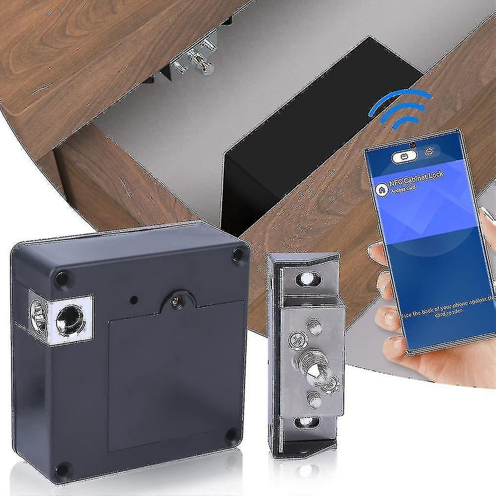 Hole-free Invisible Cabinet Lock Drawer Cabinet Lock Sauna Electronic Sensor