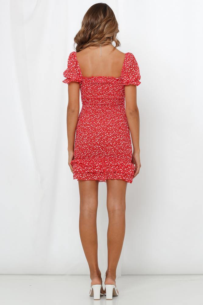 Northern Skyline Dress Red