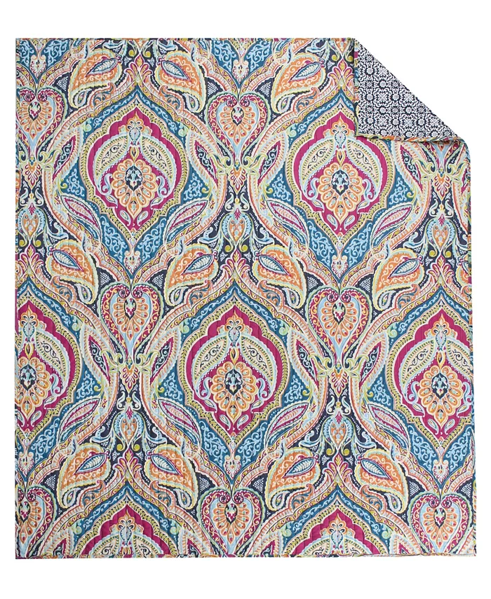 Levtex Magnolia Paisley Tapestry Reversible Quilted Throw， 50