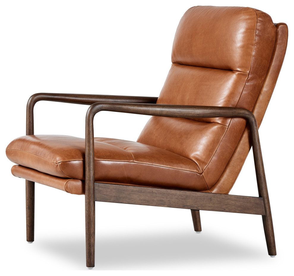 Rhodes Chair Dakota Tobacco   Midcentury   Armchairs And Accent Chairs   by Zin Home  Houzz