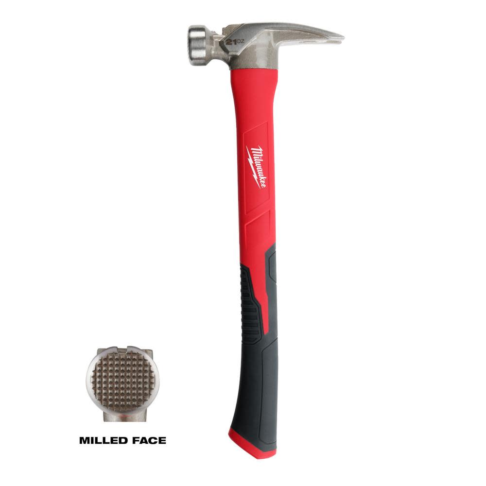 MW 21oz Milled Face Poly/Fiberglass Handle Hammer 48-22-9320 from MW