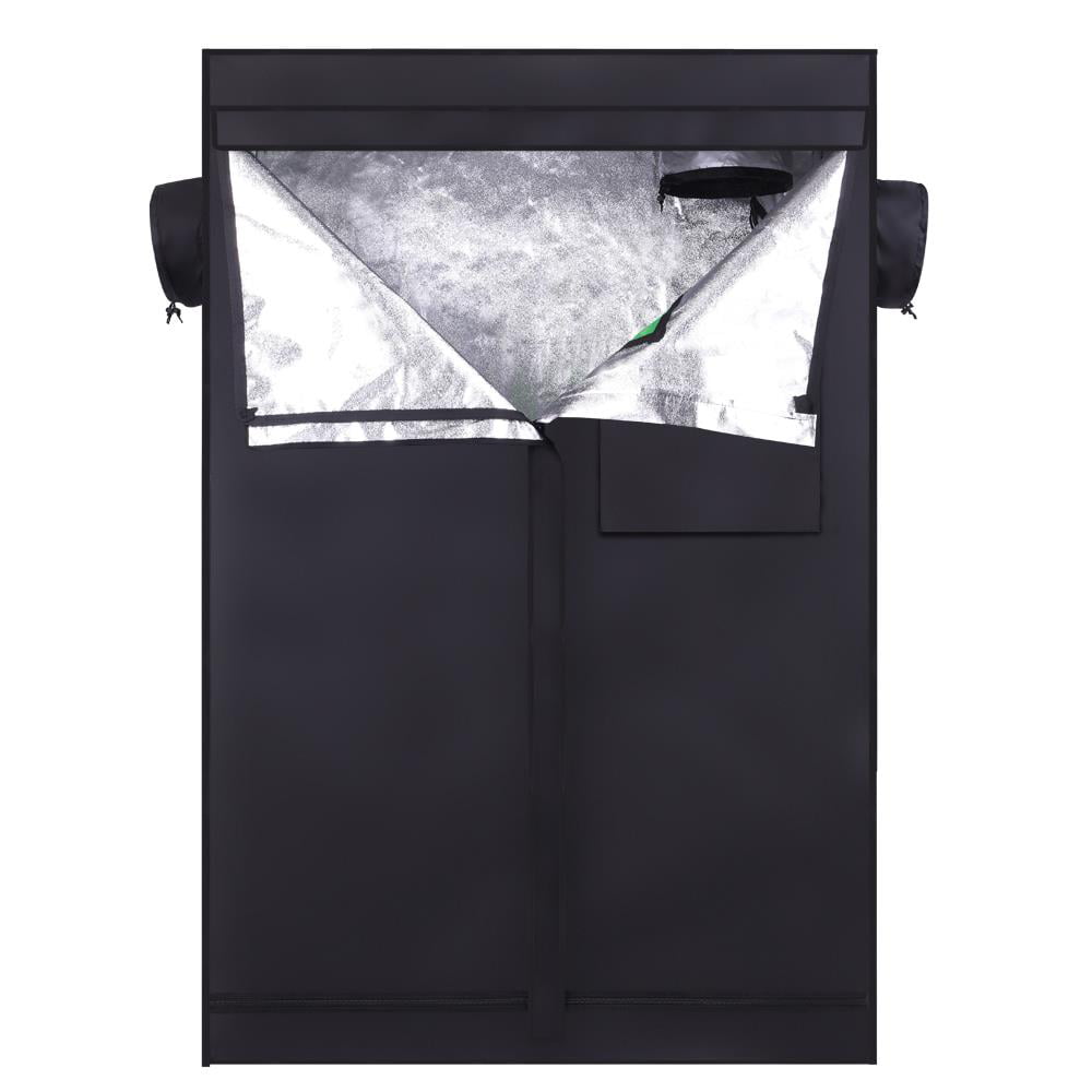 Zimtown 120*60*180 Home Use Dismountable Hydroponic Plant Grow Tent with Window Black