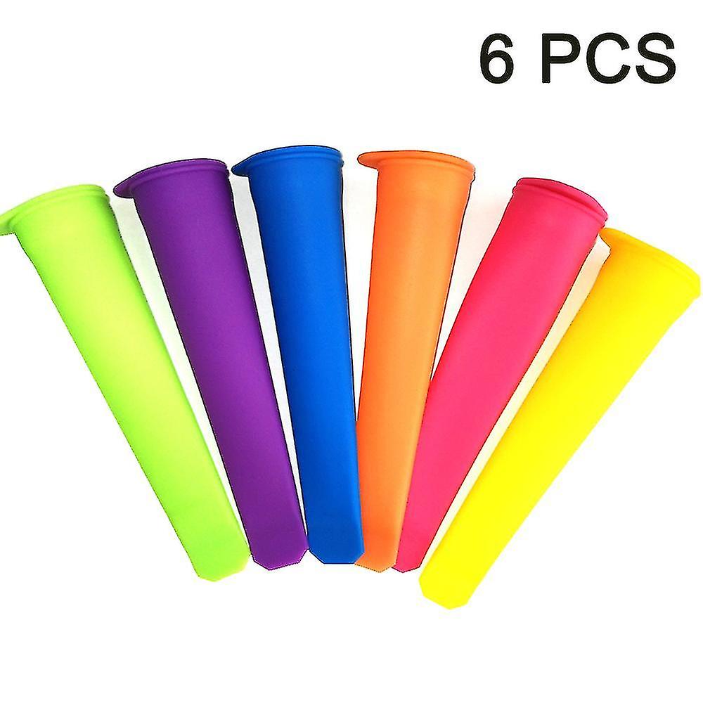 6pcs Silicone Popsicle Mold Ice Cream Ice Box Ice Cream Mold Cylindrica
