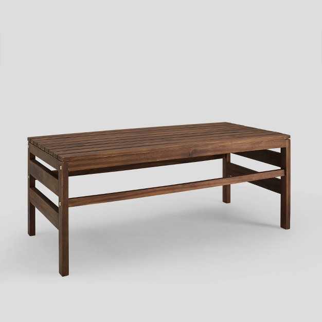 Outdoor Acacia Wood Slatted Coffee Table Saracina Home