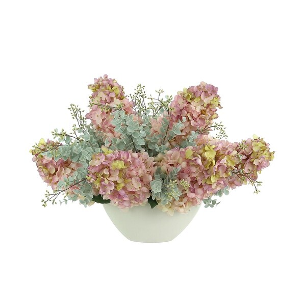 Cone Hydrangea and Eucalyptus Floral Arrangement