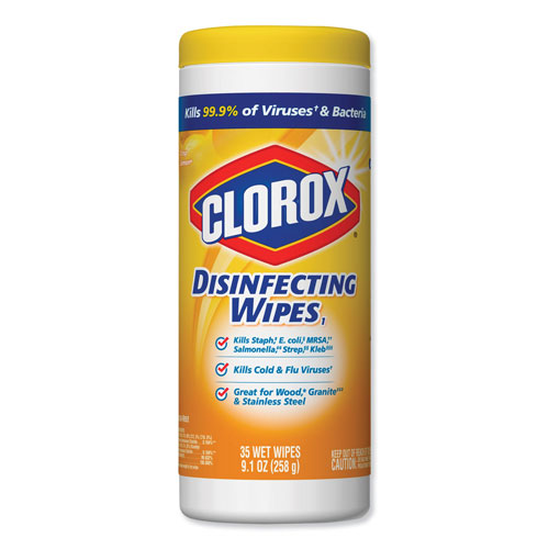 Clorox Disinfecting Wipes | 7 x 8， Crisp Lemon， 35