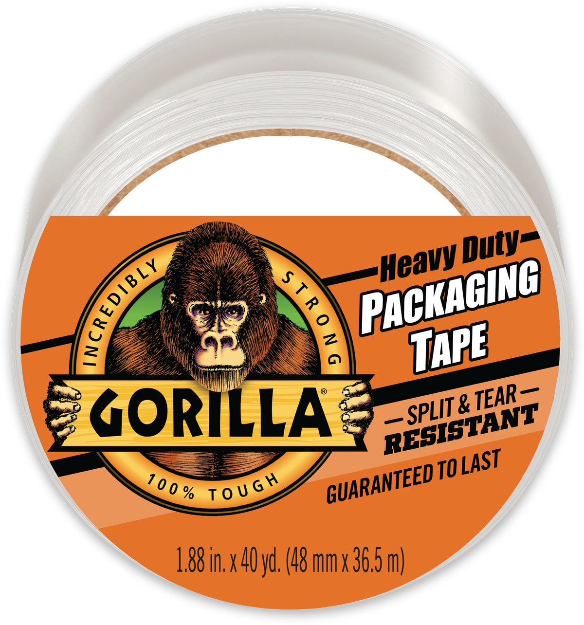 Gorilla Heavy-Duty Packaging Tape Refill Clear