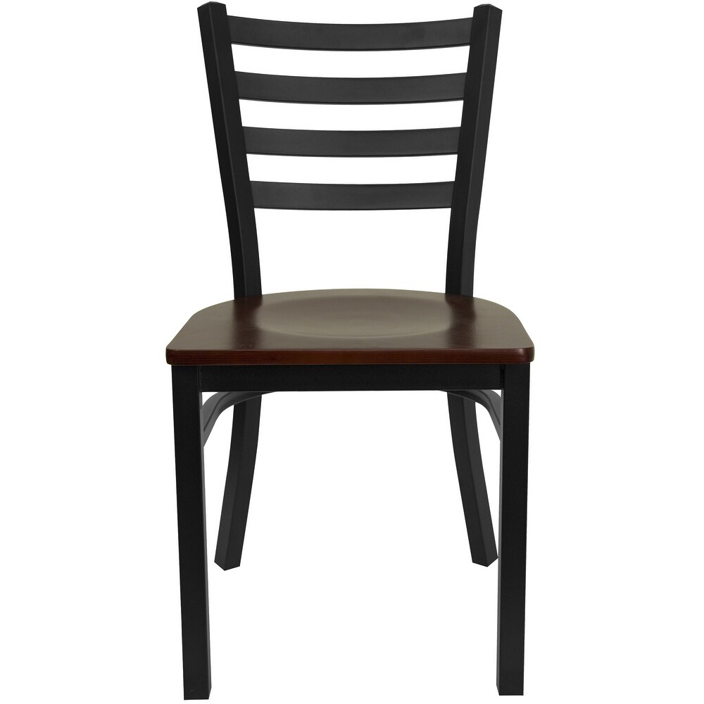 Ladder Back Metal Restaurant Chair   16.5\