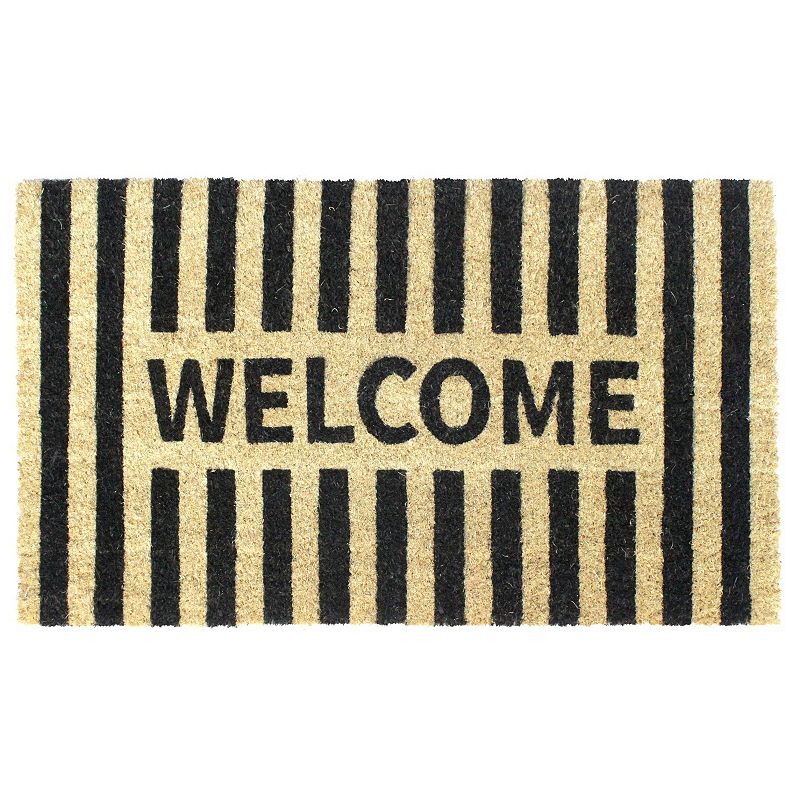 RugSmith Welcome Stripe Doormat - 18'' x 30''