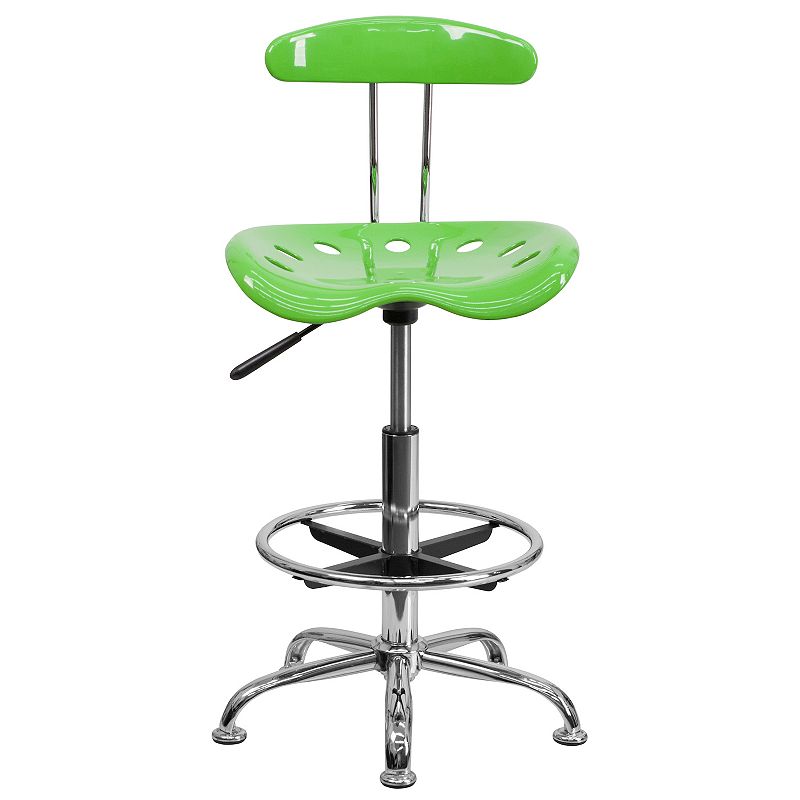 Flash Furniture Bradley Apple Green Tractor Seat Drafting Stool