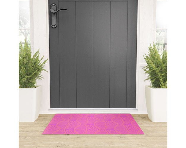 Sunshinecanteen Petaluma Dayglo Small Looped Vinyl Welcome Mat Society6