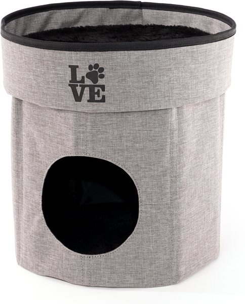 Precious Tails Home Base Circular 2-Tier Collapsible Cat Cave