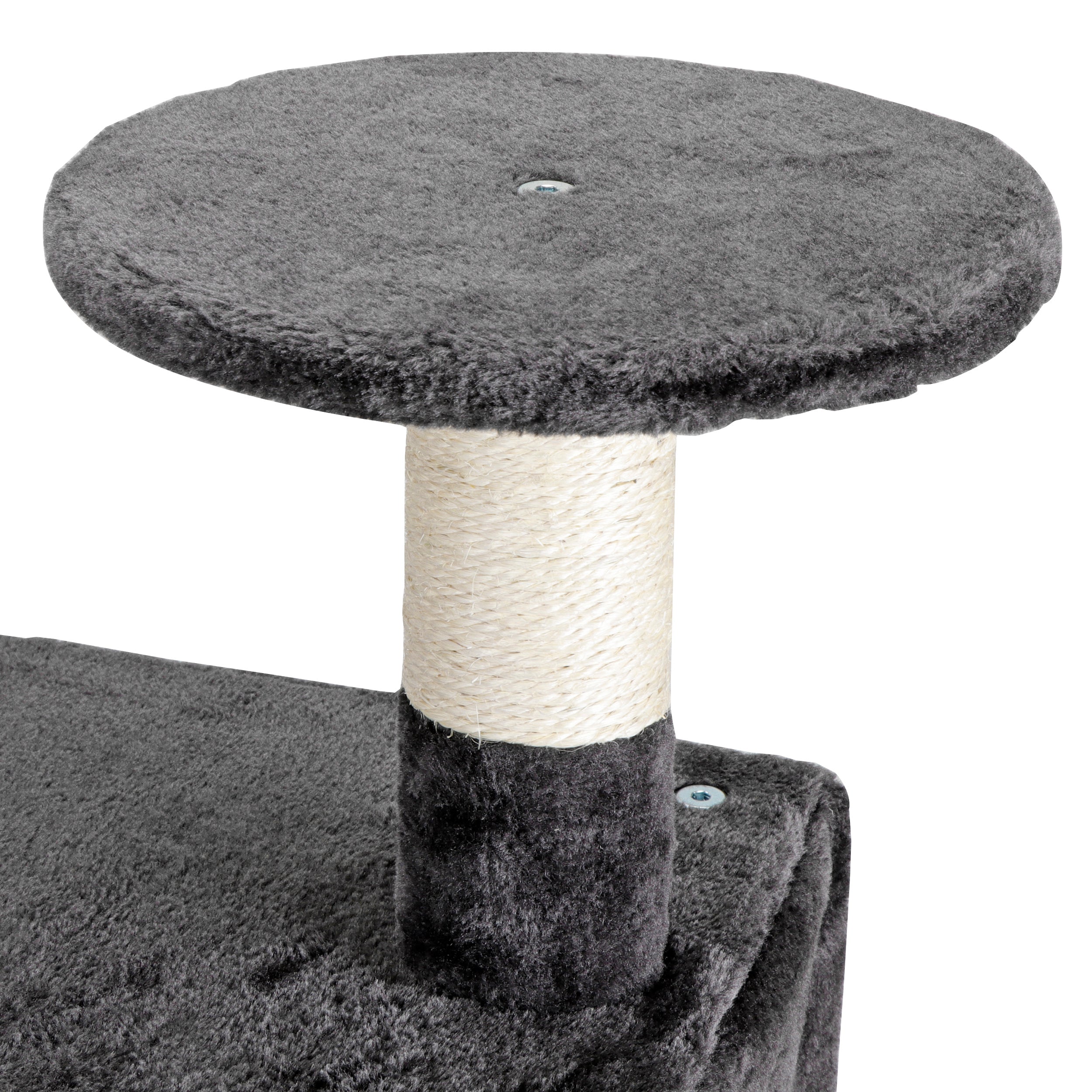 ZENY 53" Cat Tree Multi-Levels Condos Scratching Post Tower Play House, Dark Gray