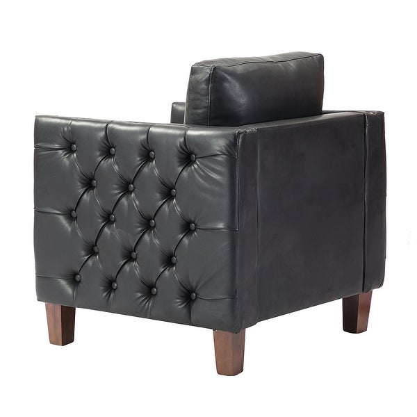 Pr Comfy Upholstered Club Chair with Nailhead Trim by HULALA HOME