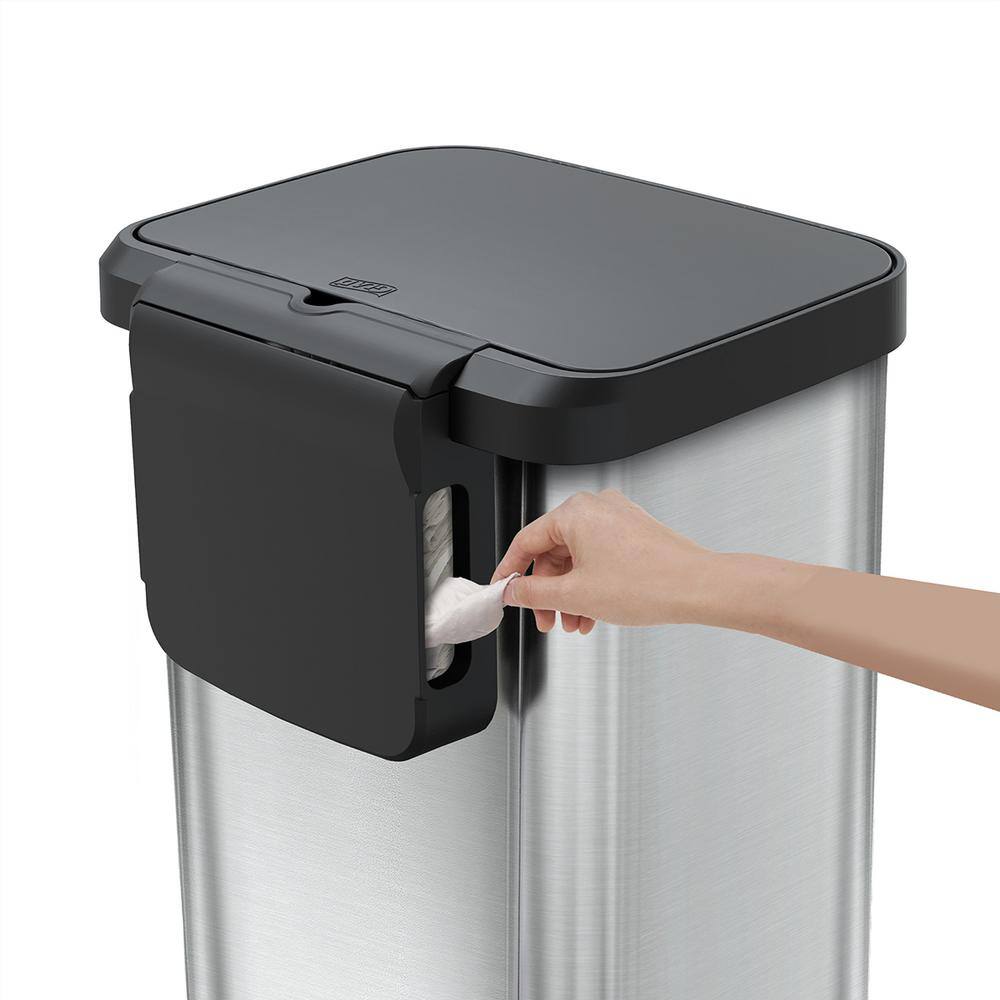 Glad 20 Gal. Stainless Steel Step Can with Antimicrobial Lid GLD-74507