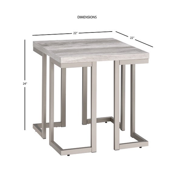 Dexter Modern End Table with Metal Base by Greyson Living