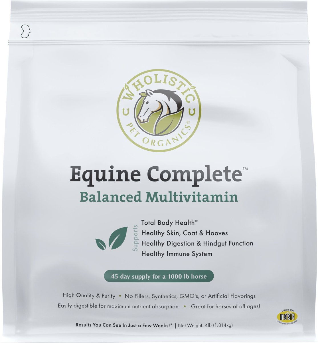 Wholistic Pet Organics Equine Complete Enhanced Daily Multivitamin for Horses Supplement