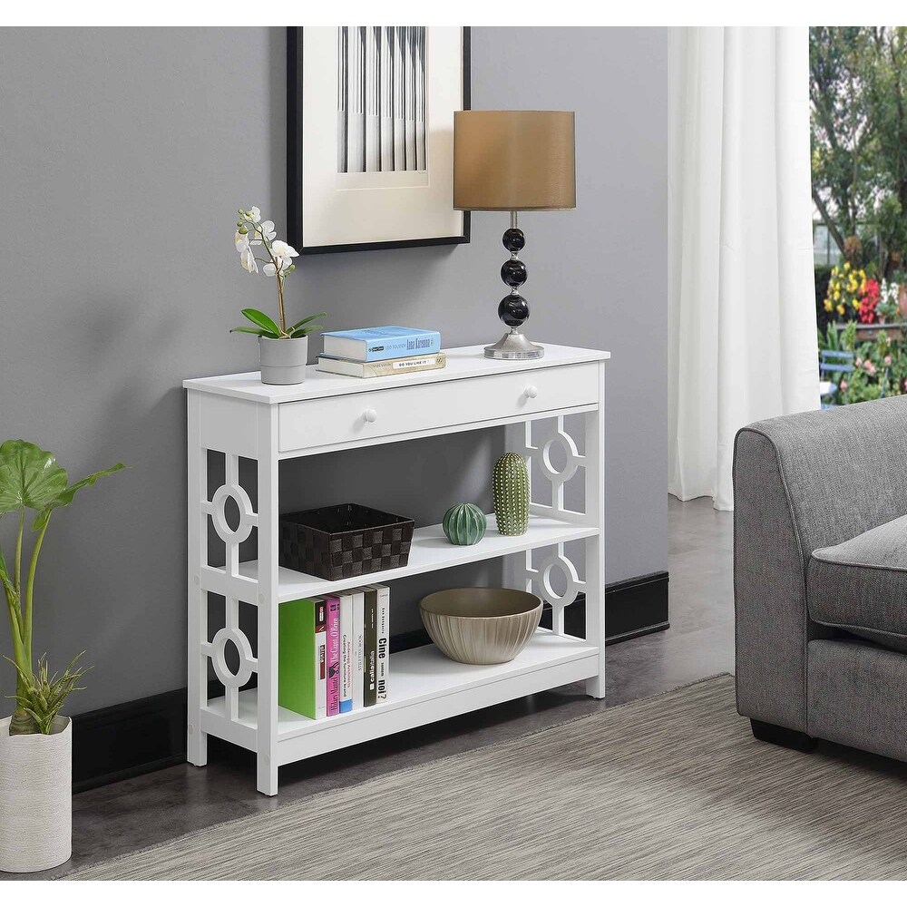 Convenience Concepts Ring 1 Drawer Console Table with Shelves