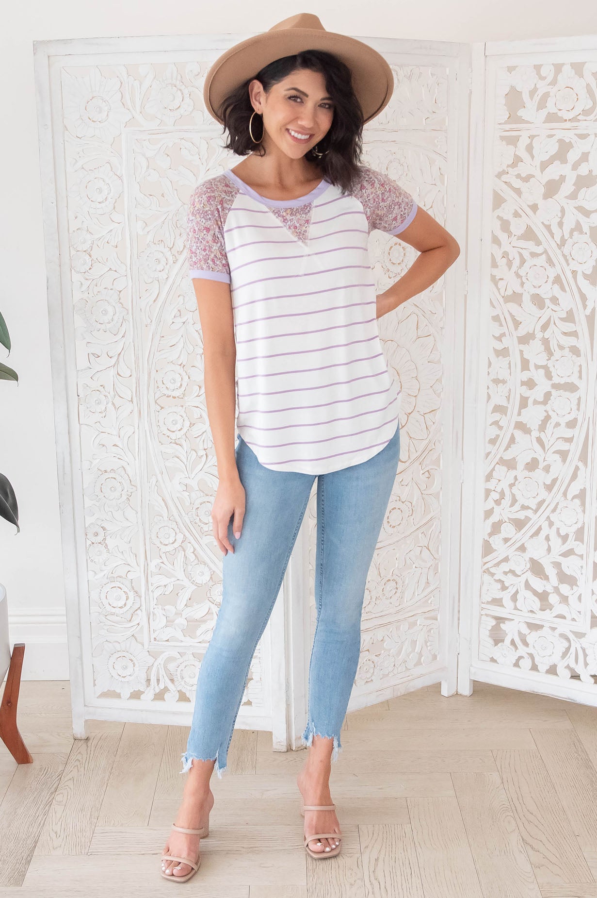 Queen of Stripes Modest Tee