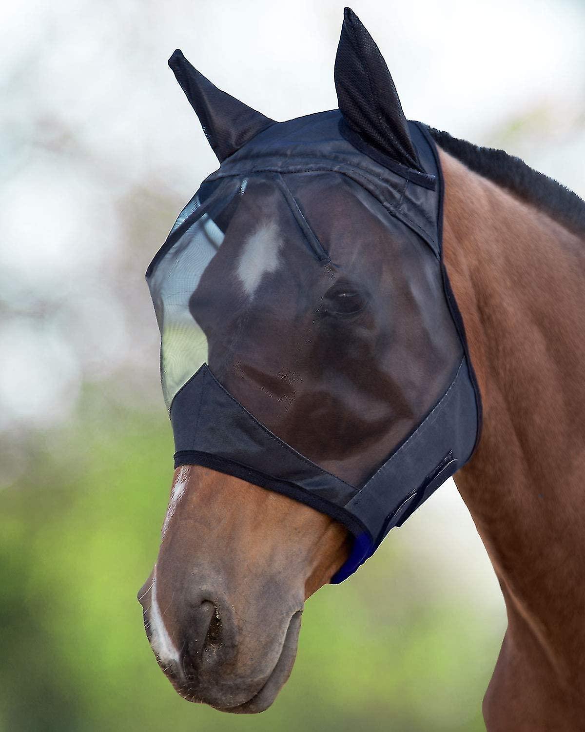 Caremaster Fly Mask Uv Protection With Ears Black