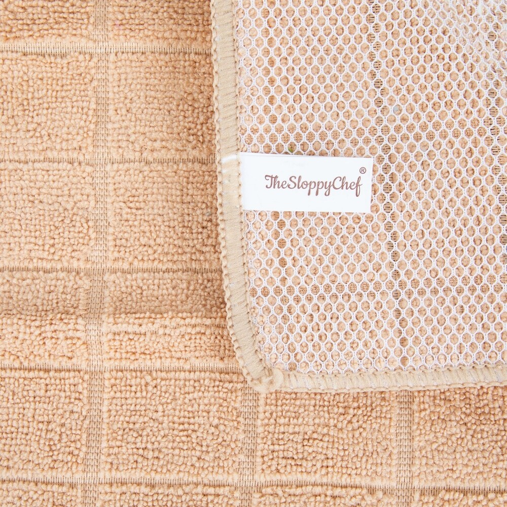 The Sloppy Chef Mesh Backed 12 Piece Dishcloths   12x12