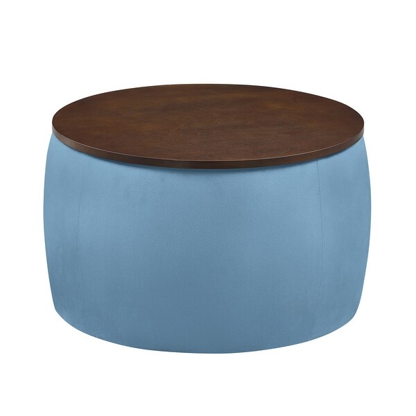 Round Ottoman Set with Storage (2 in 1 combination)